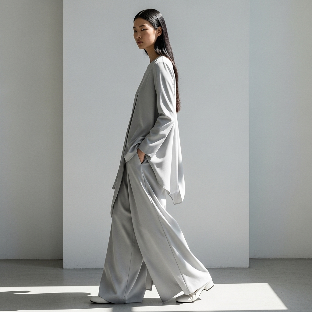 Szary total look: elegancka prostota w jednym kolorze