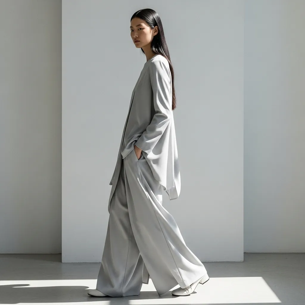 Szary total look: elegancka prostota w jednym kolorze